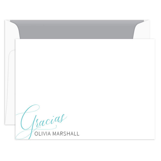Gracias Flat Thank You Note Cards
